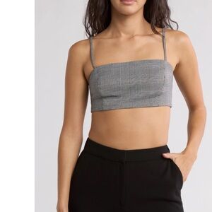 Free with purchase ASOS design plaid crop vest New